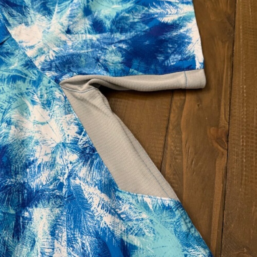 Reel Legends Mariner II Short Sleeve Shirt Blue & White Fishing Vented Men's XL - Picture 4 of 6